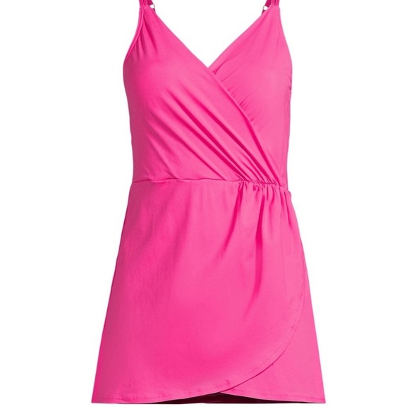 Lands' End V-Neck Tulip Wrap One-Piece Swim - Picture 2 of 5